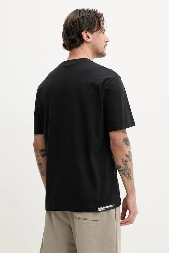 Îmbrăcăminte Karl Lagerfeld Jeans tricou din bumbac A2M17050 negru