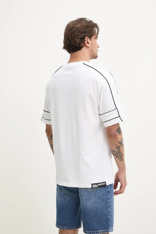 Îmbrăcăminte Karl Lagerfeld Jeans tricou din bumbac A2M17052 alb