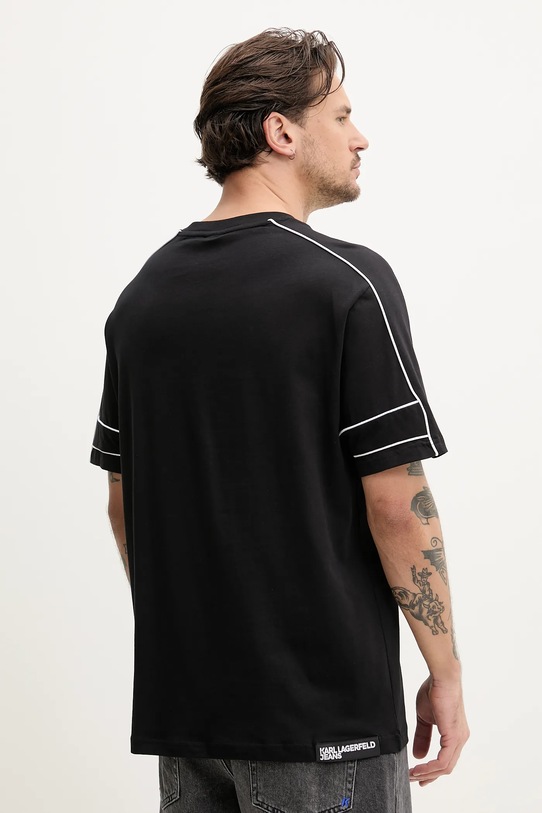 Îmbrăcăminte Karl Lagerfeld Jeans tricou din bumbac A2M17052 negru