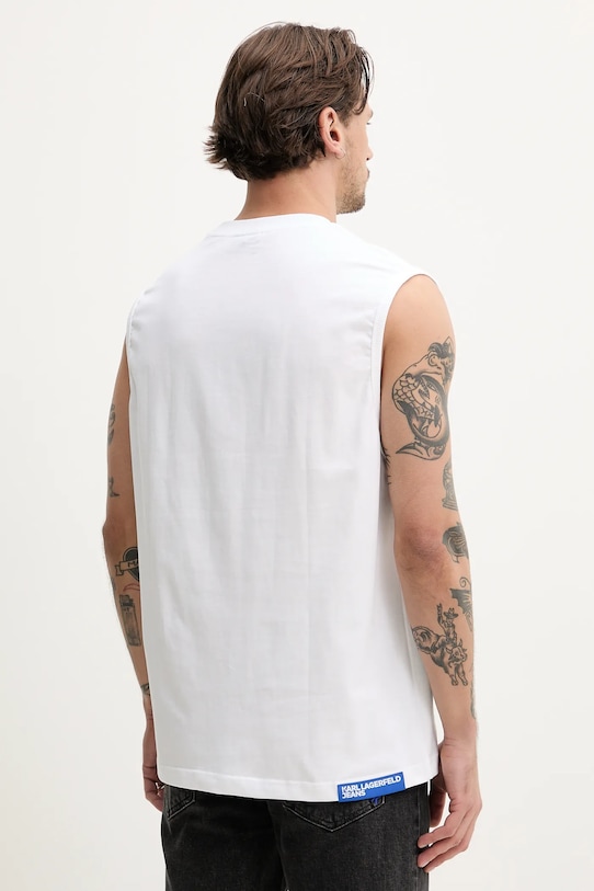 Oblečení Bavlněné tričko Karl Lagerfeld Jeans A2M17053 bílá