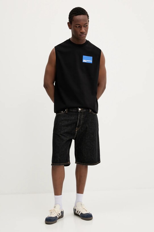 Хлопковая футболка Karl Lagerfeld Jeans A2M17053 чёрный SS25