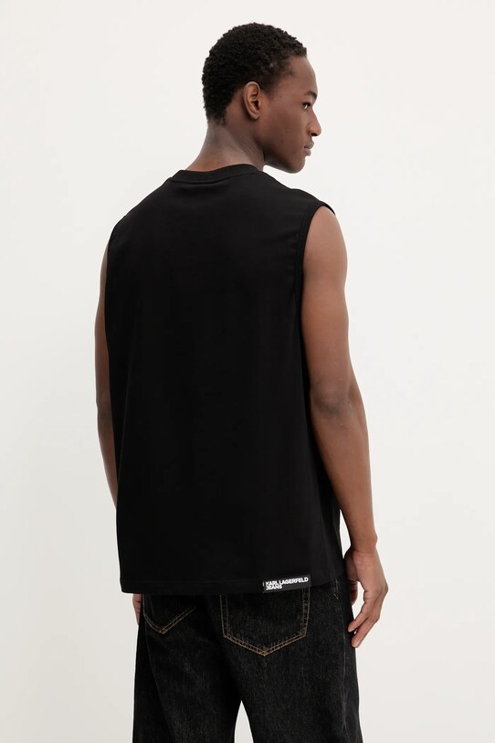 Karl Lagerfeld Jeans tricou din bumbac negru A2M17053