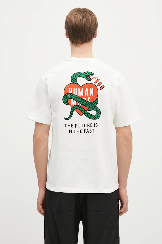 Human Made t-shirt bawełniany GRAPHIC T-SHIRT nadruk biały HM29TE001