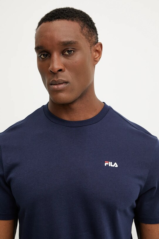Îmbrăcăminte Fila tricou din bumbac Laas FAM0874 bleumarin