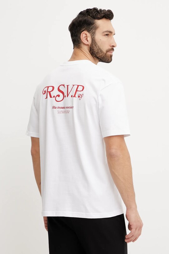 Îmbrăcăminte Fila tricou din bumbac Langeweg FAM0907 alb