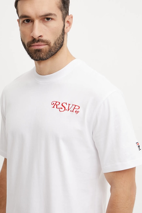 Fila tricou din bumbac Langeweg alb FAM0907