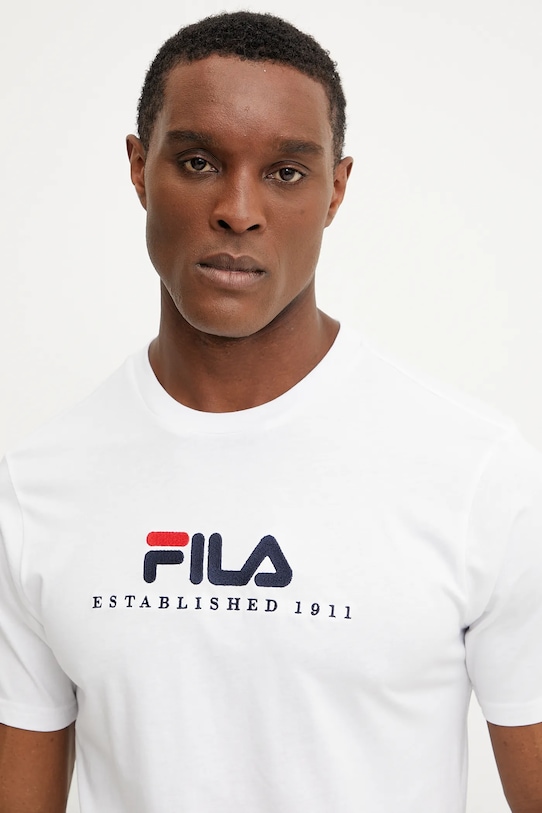 Îmbrăcăminte Fila tricou din bumbac Brill FAU0200 alb
