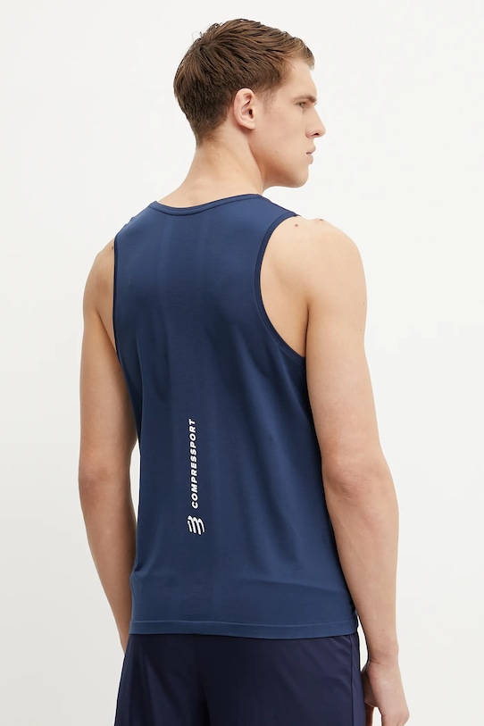 Îmbrăcăminte Compressport tricou de alergare Singlet ATSM743 albastru