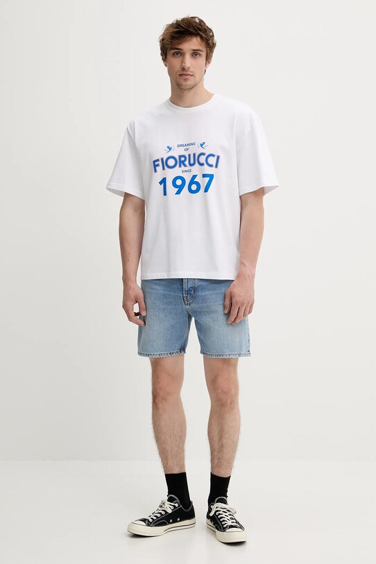 Βαμβακερό μπλουζάκι Fiorucci White Dreaming 1967 Print Boxy Fit T-Shirt M02SMTSH103CJ01WH08 λευκό SS25
