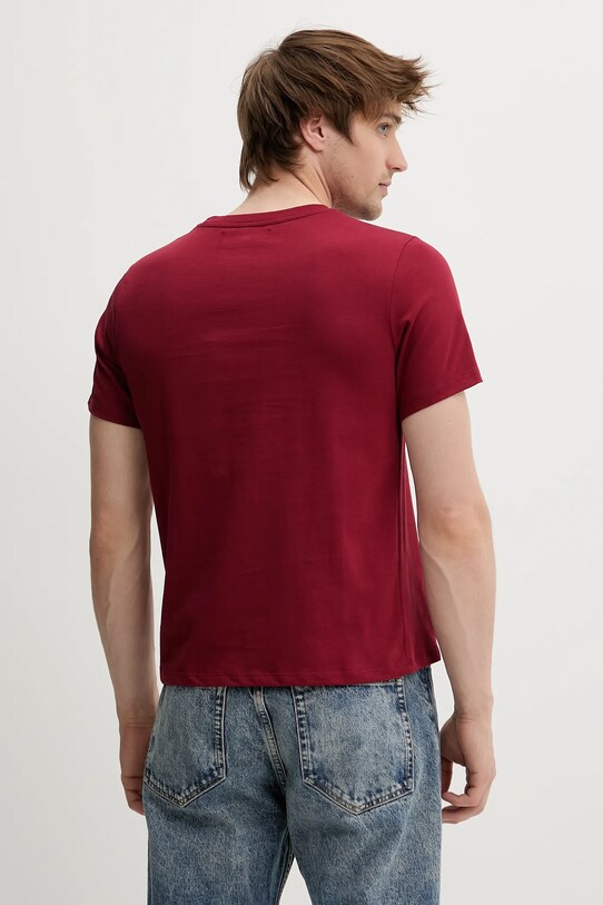 Odzież Fiorucci t-shirt bawełniany Burgundy Dreaming of You Regular Fit T-Shirt M02SMTSH323CJ01RD03 bordowy