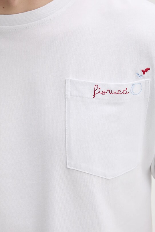 Fiorucci tricou din bumbac Fish Bowl Logo Pocket Relaxed Fit T-Shirt M02SMTSH101CJ01WH10 alb