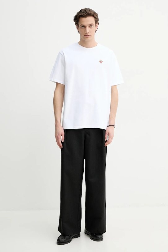 Bavlnené tričko Bally MJE06L biela SS25