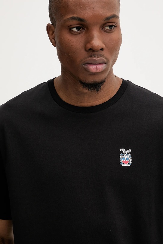 Бавовняна футболка Bally чорний MJE09D