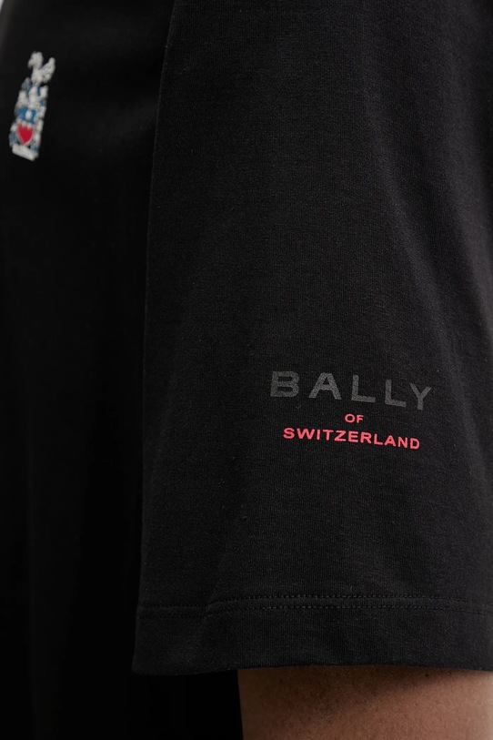 Бавовняна футболка Bally MJE09D чорний