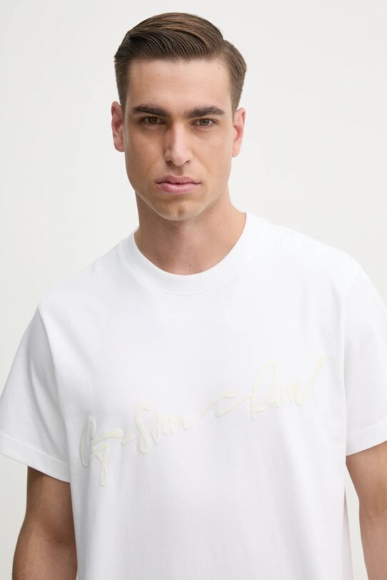 G-Star tricou din bumbac alb D25148.C784