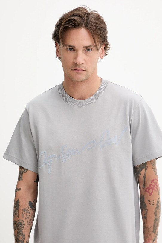 G-Star Raw pamut póló szürke D25148.C784