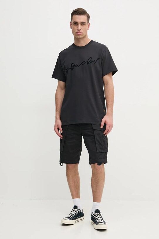 G-Star tricou din bumbac D25148.C784 negru AW25