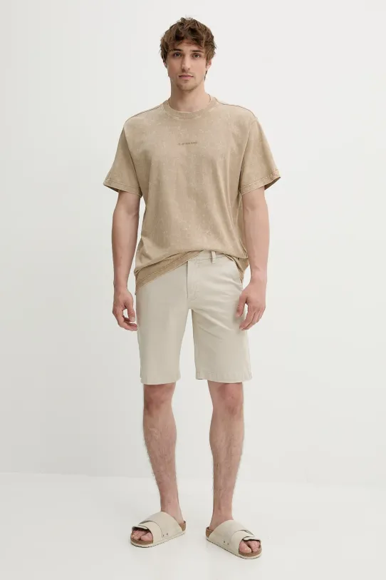 Бавовняна футболка G-Star Raw D25964.C756 бежевий SS25