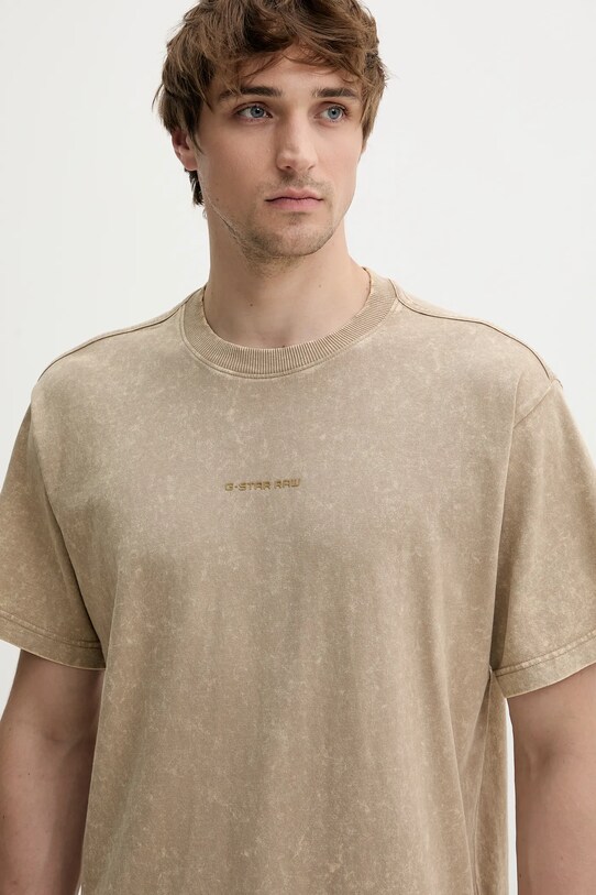 G-Star tricou din bumbac bej D25964.C756