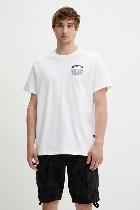 Îmbrăcăminte G-Star tricou din bumbac D25976.C784 alb