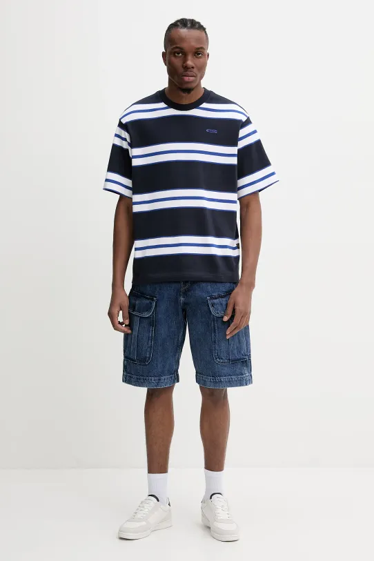 G-Star Raw t-shirt bawełniany D25962.D973 granatowy SS25