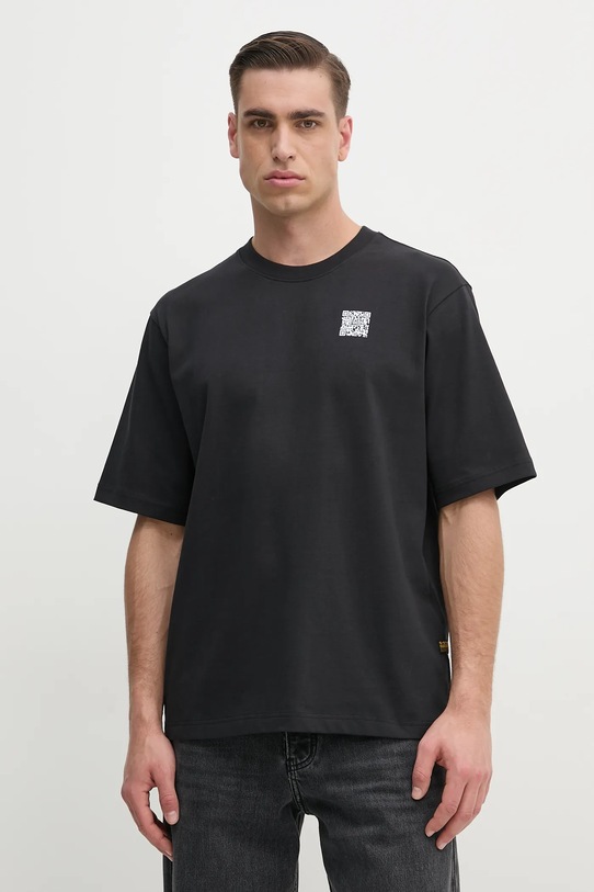 G-Star t-shirt bawełniany nadruk czarny D25975.C784