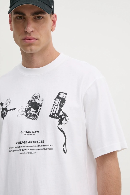 G-Star tricou din bumbac alb D25978.C336