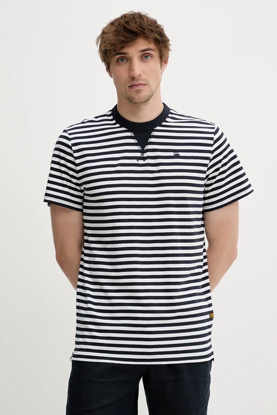 G-Star tricou din bumbac cu modele bleumarin D25961.C339