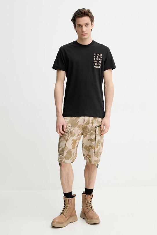 G-Star tricou din bumbac D25968.C506 negru SS25