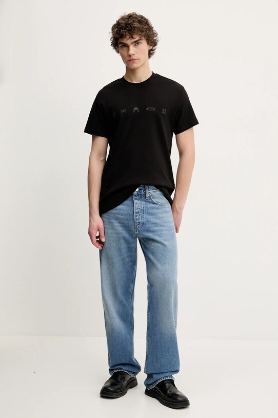 G-Star tricou din bumbac D25974.C812 negru SS25