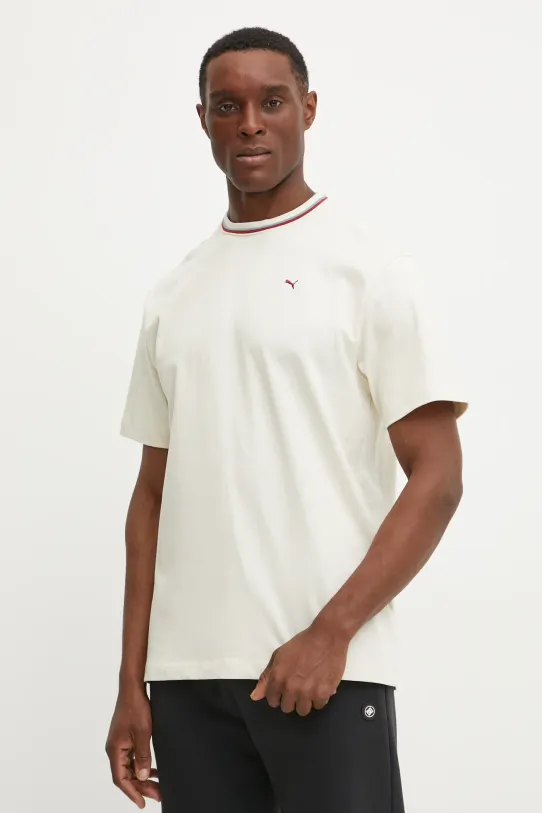 Puma t-shirt in cotone regolare beige 629394