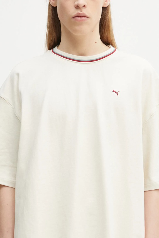 Хлопковая футболка Puma Palais Artisan бежевый 629394