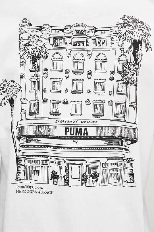 Памучна тениска Puma бял 629636