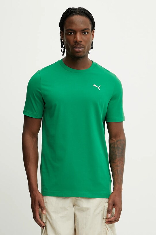 Puma t-shirt in cotone rilassato verde 629644