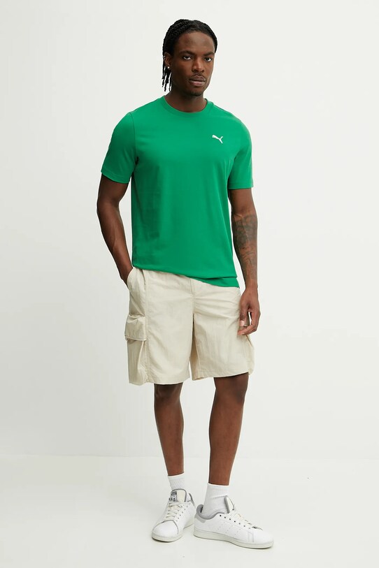 Puma tricou din bumbac 629644 verde SS25