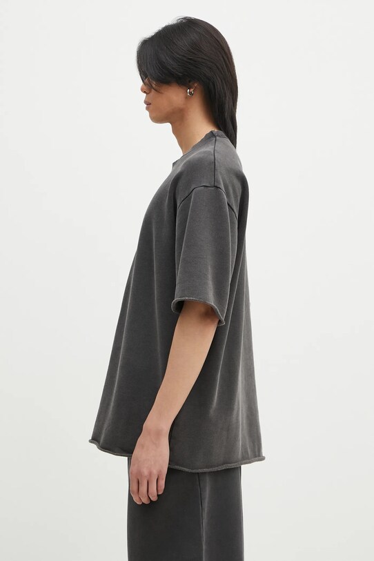 Helmut Lang t-shirt bawełniany Gd Upstate Ov T.Cmbd O10HM501 czarny SS25