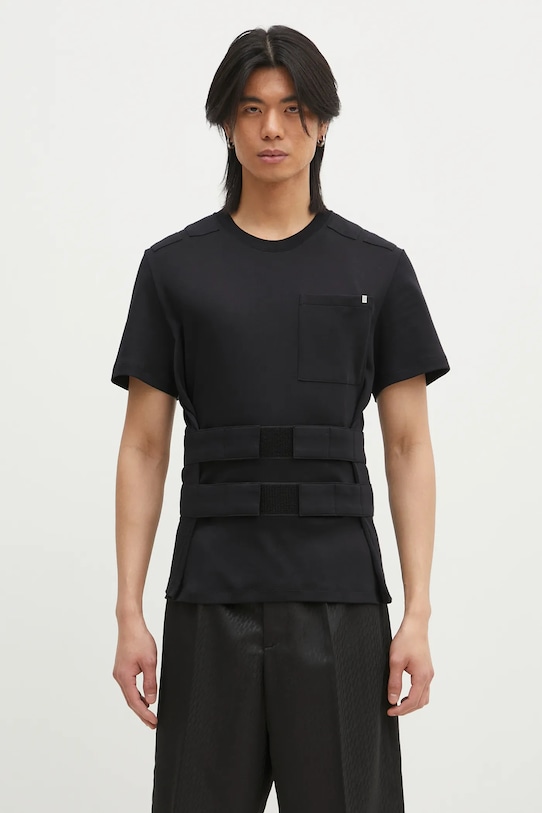 Бавовняна футболка Helmut Lang Armor Tee.Hvy Everyd гладкий чорний O10HM507