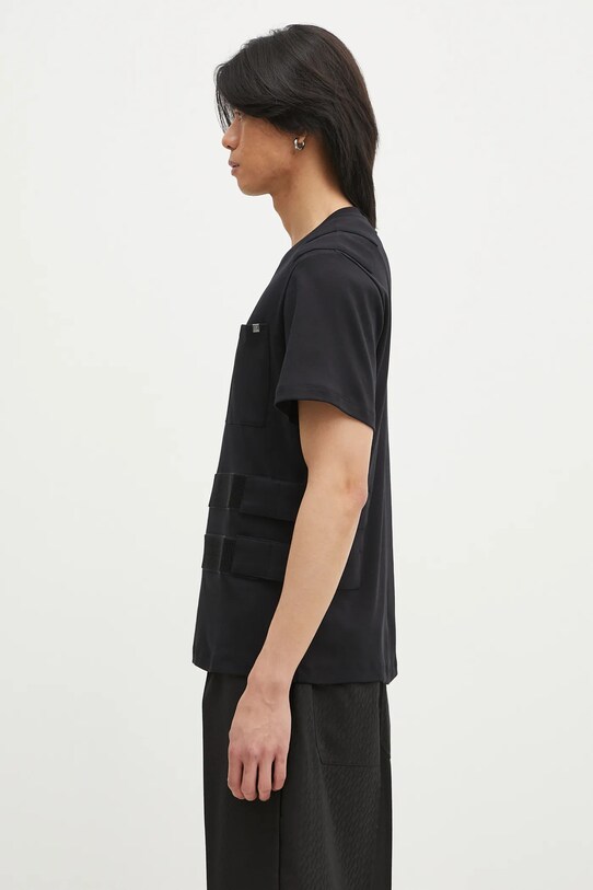 Bavlněné tričko Helmut Lang Armor Tee.Hvy Everyd černá O10HM507