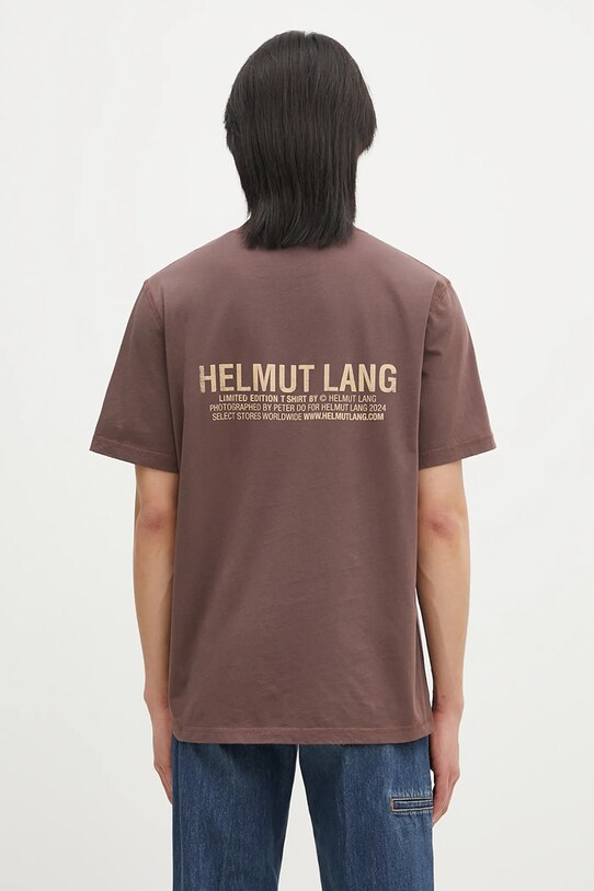 Odjeća Pamučna majica Helmut Lang Pstcard T Dtown.Mal O10HM518 smeđa