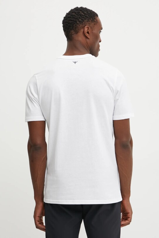 Odzież Under Armour t-shirt treningowy Project Rock 1389945 biały