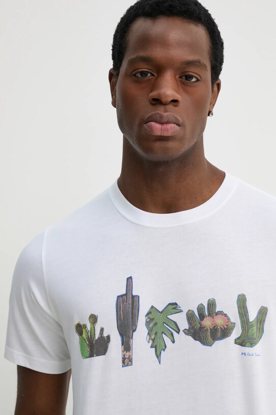 Тениска PS Paul Smith бял M2R.011R.PP5075