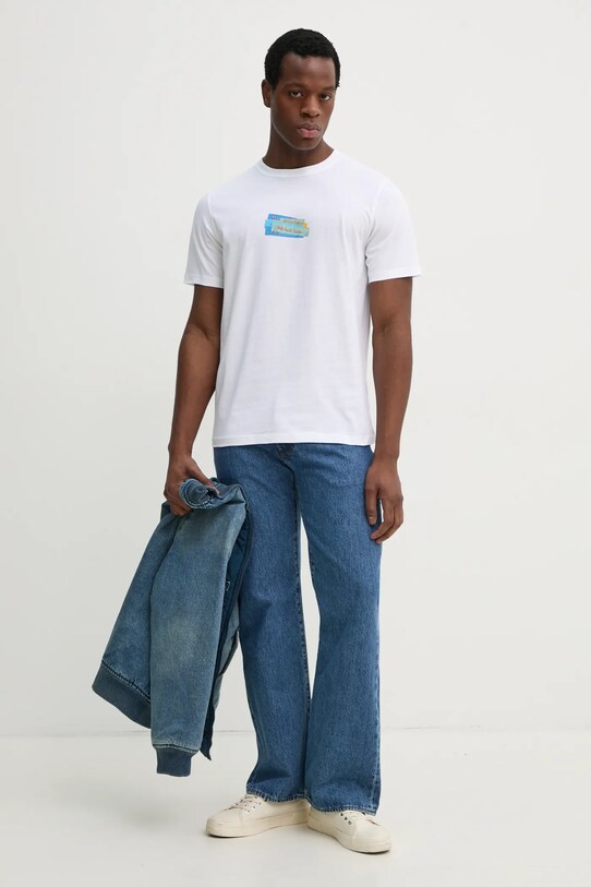 Хлопковая футболка PS Paul Smith M2R.011R.PP5128 белый SS25