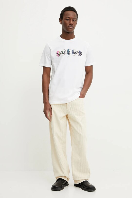 PS Paul Smith tricou din bumbac M2R.011R.PP5129 alb SS25