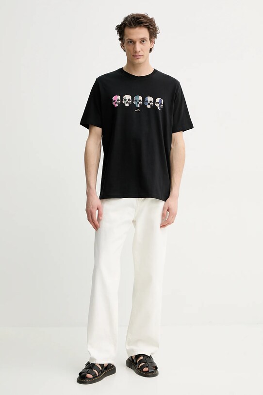 PS Paul Smith t-shirt bawełniany M2R.011R.PP5129 czarny SS25