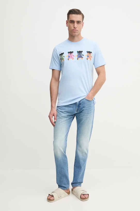 PS Paul Smith t-shirt bawełniany M2R.011R.PP5131 niebieski SS25