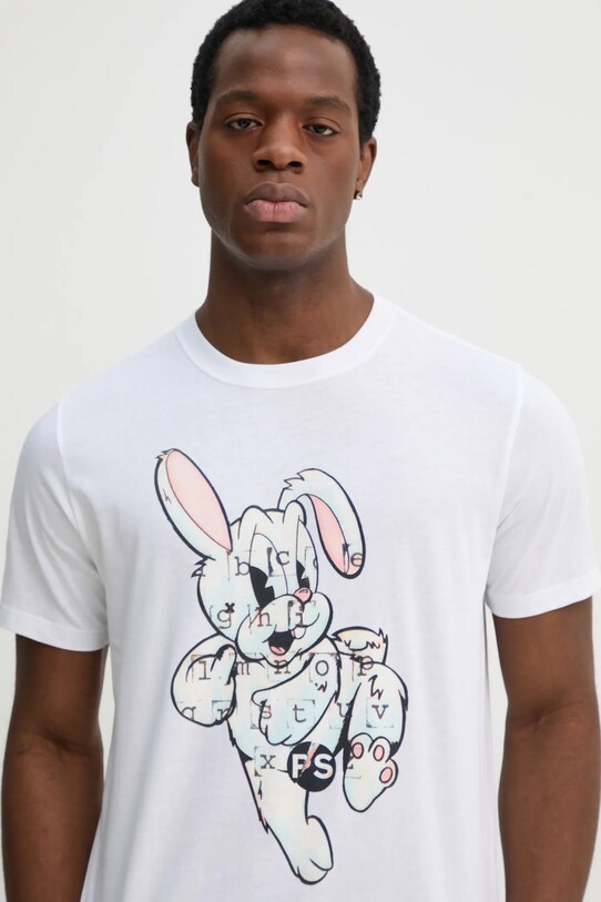 Хлопковая футболка PS Paul Smith белый M2R.011R.PP5132