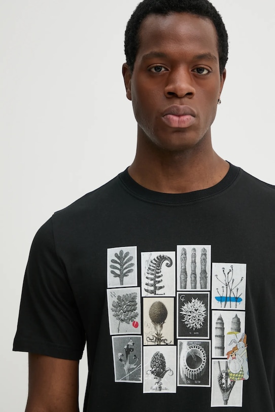 Bavlnené tričko PS Paul Smith čierna M2R.011R.PP5135