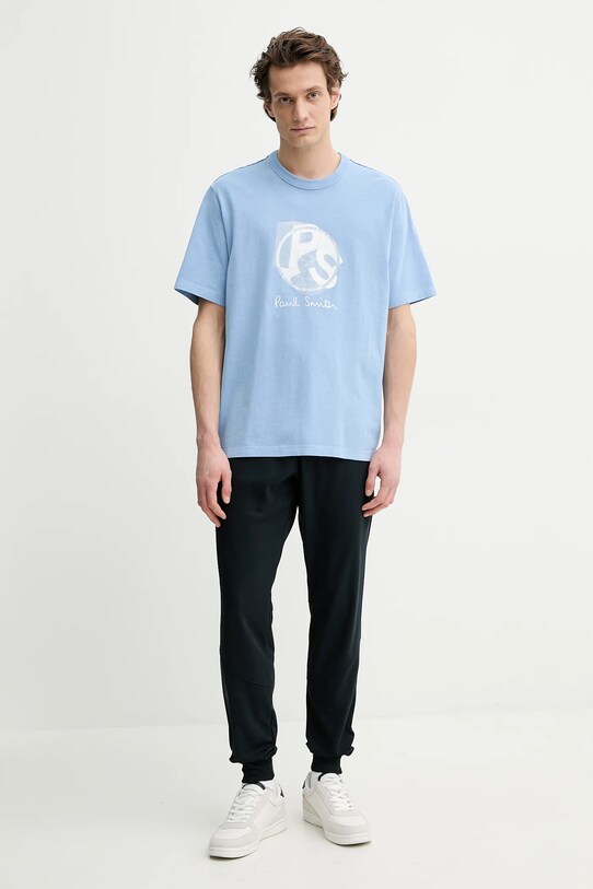 PS Paul Smith tricou din bumbac M2R.204Z.PP4817 albastru SS25