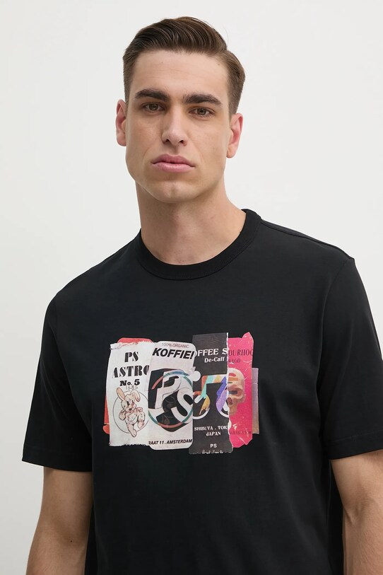 PS Paul Smith tricou din bumbac negru M2R.220X.PP5122