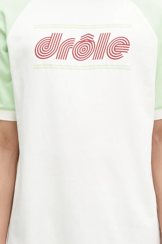 Pamučna majica Drôle de Monsieur Le T-Shirt Drule Tennis bijela G.TS247.CO002.OW